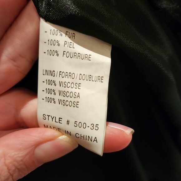 Black fur coat - Picture 5 of 8